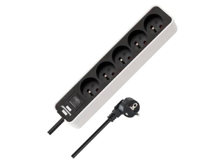 Brennenstuhl Ecolor stekkerdoos, wit, 5 stopcontacten, met 1,5 m kabel