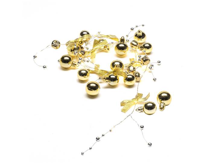 KONSTSMIDE LED-Lichterkette Weihnachtsdeko , grau (messingfarben), Dioden 20 Stk., Gesamtlänge 2,2m, Lichterketten, messingfarben, 6h Timer, 20 warm weiße Dioden, LED-Lichterkette