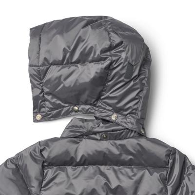 Steppjacke WHEAT "Puffer jacket Eli", Mädchen, Gr. 122, grau (9619 schwarz charcoal), Web, Obermaterial: 100% Polyester, leicht glänzend, unifarben, normal, Rippbündchen, Jacken Steppjacke, Kunstfaser, wasserdicht, atmungsaktiv, reflektierendes...