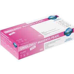 Unigloves Magenta Pearl | Nitrilhandschuhe | 100 Stück | Größe S | magenta
