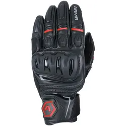 Armr, Motorradhandschuhe, Herren Raiden 3.0 Leder Motorradhandschuhe, Schwarz/Rot, 2XL (Herren, XXL)