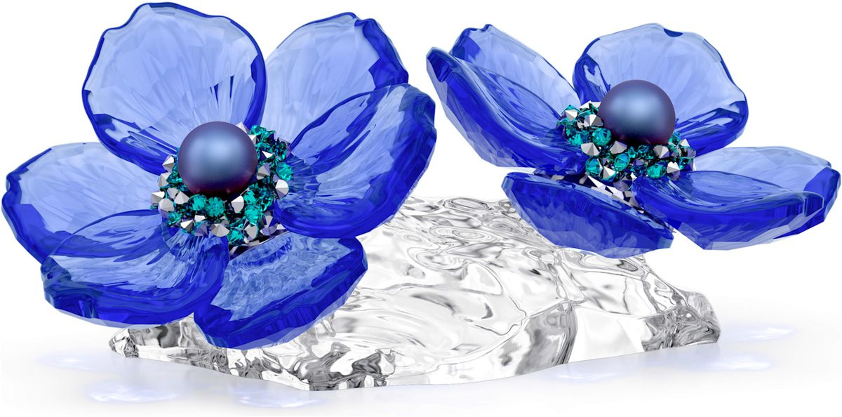 Swarovski Idyllia SCS Anemoon Coronaria Bloem 5717850 blauw kristallen bloem decoratie