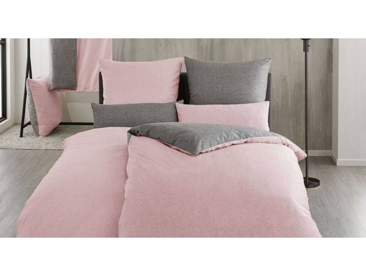 Kleine Wolke Mako-Satin-Bettwäsche Gracia Rose 100% Baumwolle Rosa