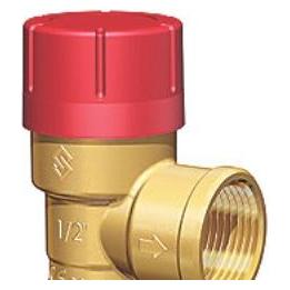 Flamco Sikkerhedsventil 1/2 "X 3/4" 2,5 bar med muffe. Tåler medier med op til 50% glykol. (27630)
