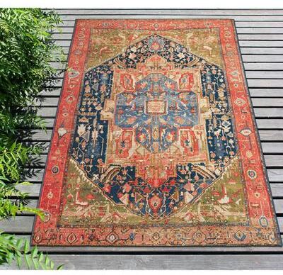Lush Decor Marina Heriz Indoor/Outdoor Rug