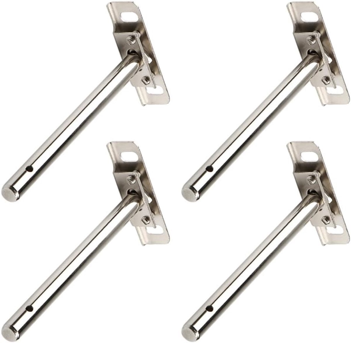 4x Zichtbare Plankdragers T-model - Onzichtbare Wandsteunen voor Houten Planken - Zwaar Belastbaar