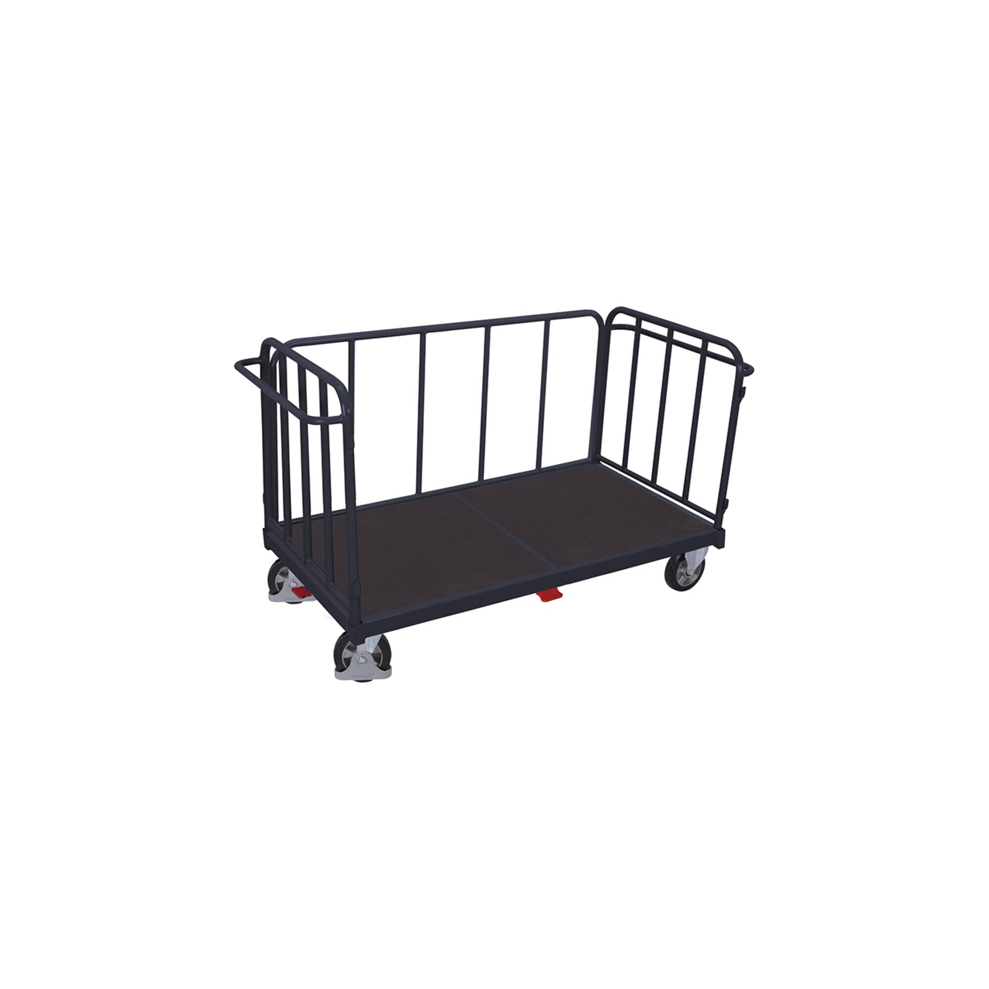 VARIOfit Dreiwandwagen mit senkrechten Streben RAL 7016 (sw-1307/AG)