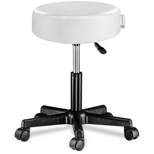 CASARIA Drehhocker 101915, Kunstleder, mit Rollen, weiß