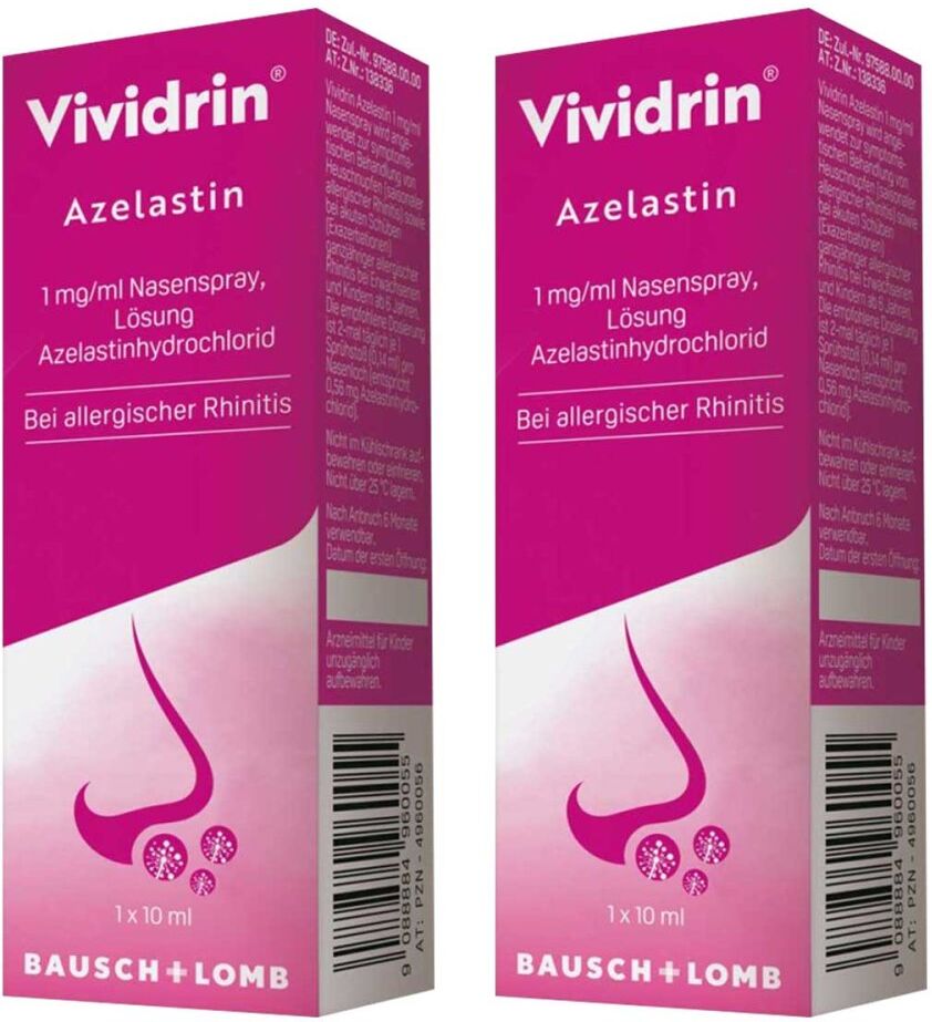 Vividrin Azelastin Nasenspray bei Heuschnupfen und Allergien
