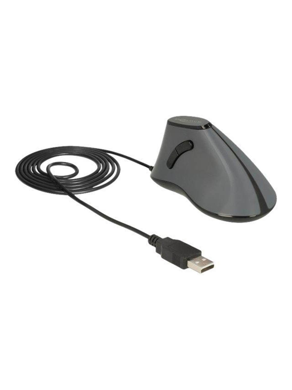 DeLOCK - vertical mouse - USB - grey black - Vertical mouse (Schwarz)