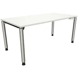 fm Büromöbel Schreibtisch »Fastline« 160 cm 4-Fuß grau, 160x82x80 cm