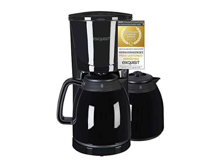 Exquisit KA 6502 sw Filterkaffeemaschine - 2 Thermoskannen - 870W