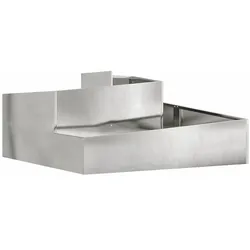 Helloshop26 - Garten-Übertopf 100 x 100 x 50 cm modernes Design Outdoor robust aus Edelstahl silber