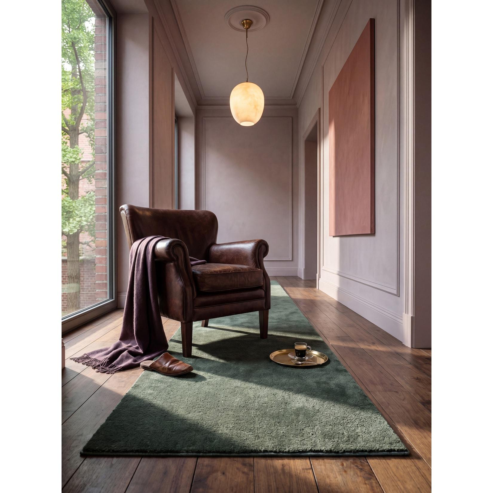 Läufer Antirutsch Waldgrün 80x150 cm - ALDAN Kadima Design