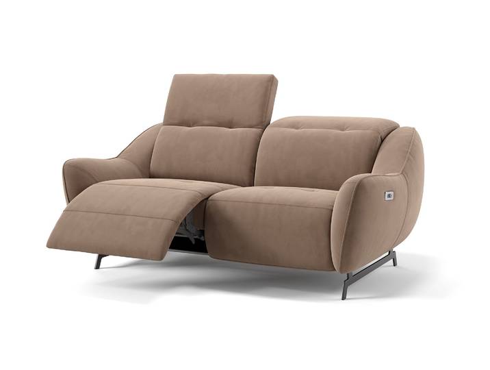 Stoff Komfortsofa LIVERI 2-Sitzer Relaxgarnitur Design Couch