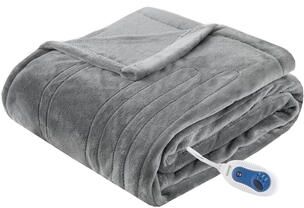 Beautyrest Heated Plush Washable Auto Shut-off Oversized Throw