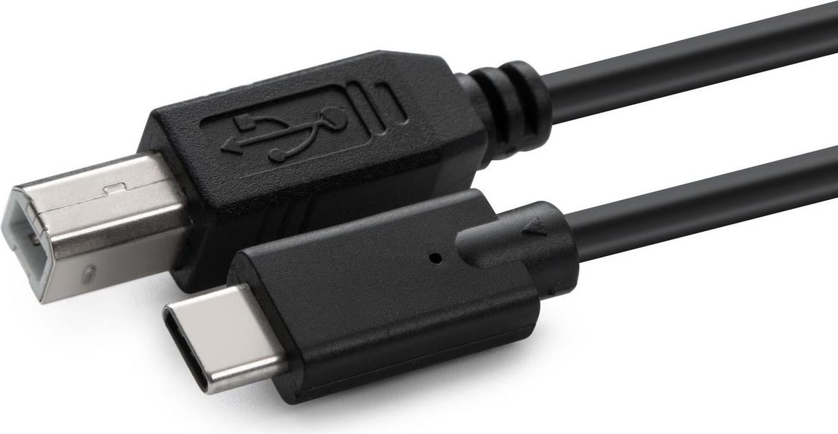 MicroConnect USB 2.0 kabel, USB-C naar USB-B, 3 meter, zwart