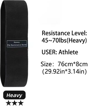 Multisell Products Hub Fabric Resistance Hip Booty Bands For Glutes And Thighs   Elastic Workout Bands For Squats, Yoga, And Fitness black