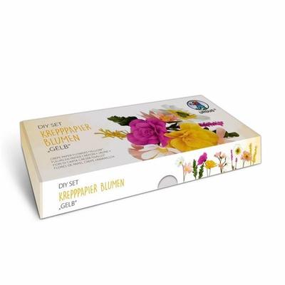 URSUS Erwachsenen-Bastelsets DIY-Set Krepppapier Blumen Gelb