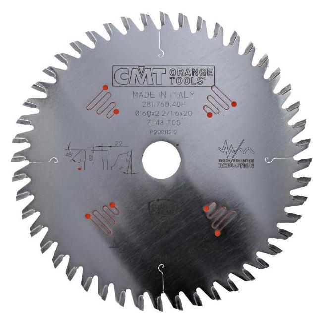 CMT Rundsavklinge 160x2,2x20mm Z48 TF Chrom (281.760.48H)