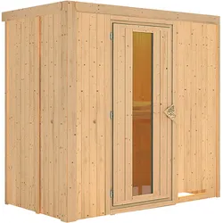 Karibu Sauna Variado mit Fronteinstieg 68 mm - Ohne Ofen- Isolierte Saunatür