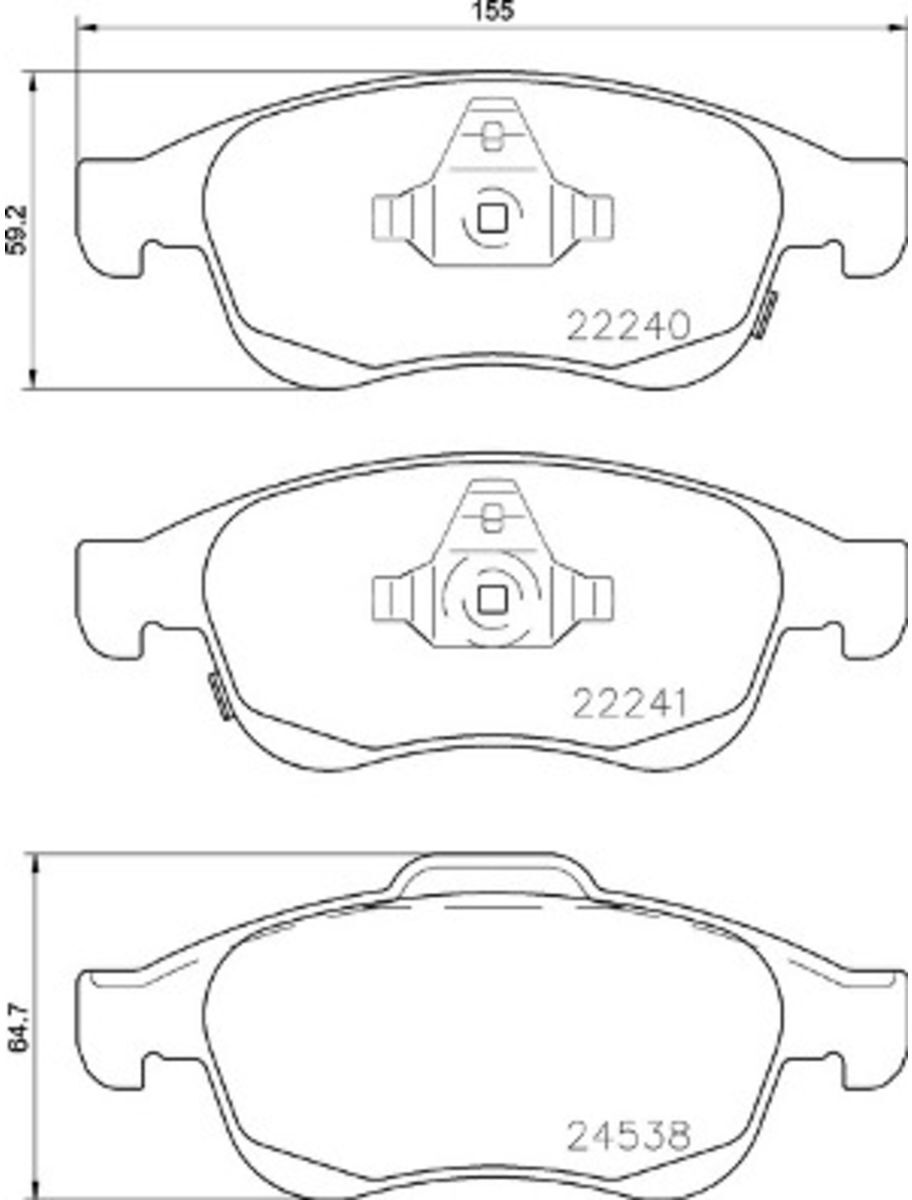 Bremsbelagsatz BREMBO P 23 165