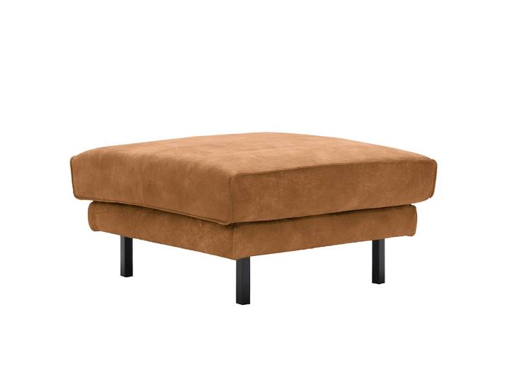 Repose-pieds capitonné Esquire 81 x 43 x 81cm Marron Cuir Fortesa: Cognac
