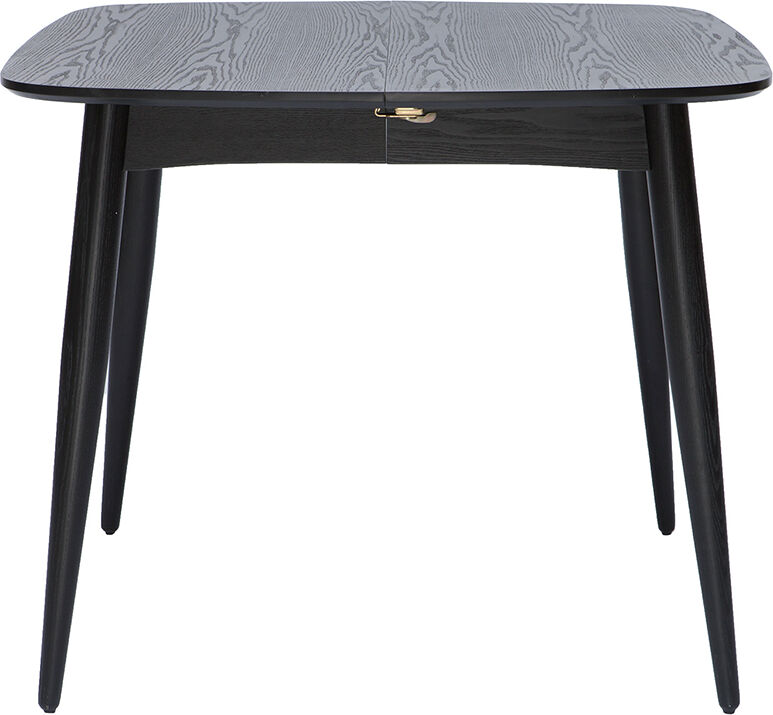 Miliboo Table à manger extensible carrée en bois noir L90-130 cm NORDECO