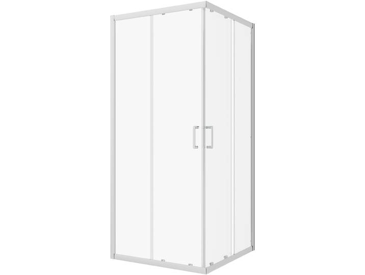 Eckdusche WELLTIME New Trento , grau (chromfarben), B:70cm H:195cm T:70cm, Duschkabinen, Eckdusche, Extrahohe 195cm, 6mm ESG, verbessertes Rollensystem