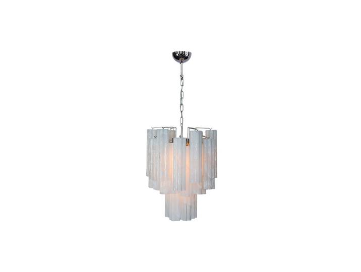 Lustre suspendu en verre de Murano blanc neige, LED à intensité variable, 2026, luminaire pour salon