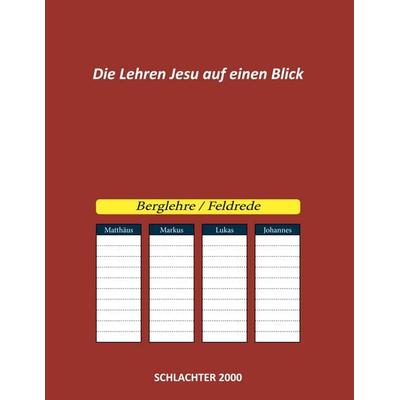 Die Lehren Jesu auf einen Blick, Taschenbuch von , BoD – Books on Demand, 978-3-7519-3318-6