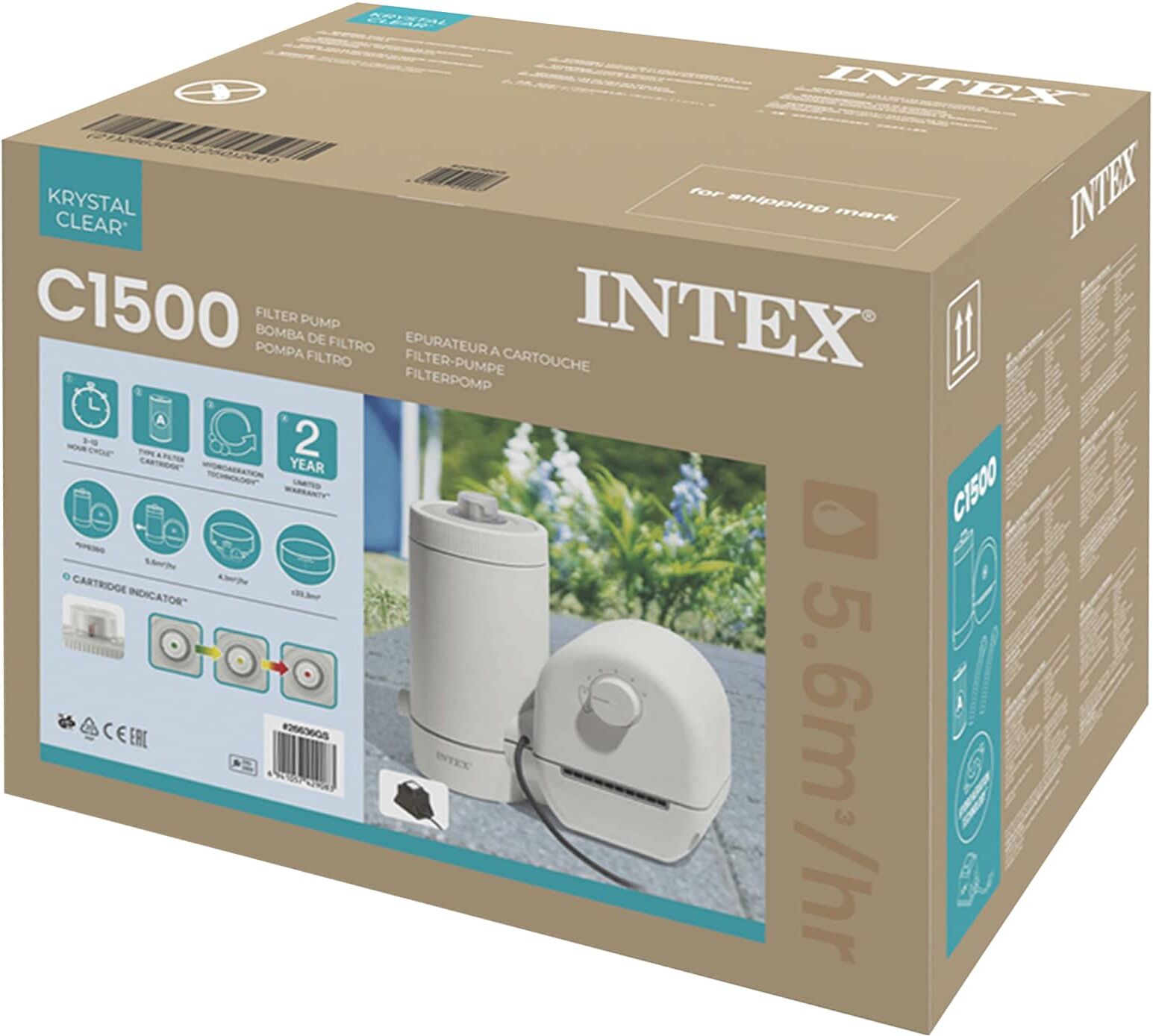 INTEX Pompe Filtrante 1500 gal/hr