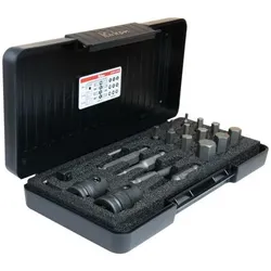 Koken, Bits, Satz Innensechskant mit 7/16"-Antrieb für Schrauben 3-16 mm + 3 Adapter (Innensechskant)
