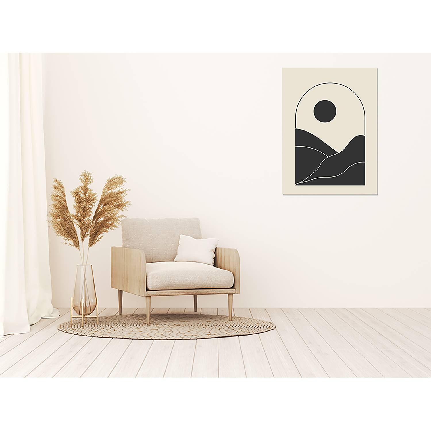 home24 Contemporary Abstract Sunrise wanddecoratie, aluminium dibond, multicolor, 60 x 80 cm