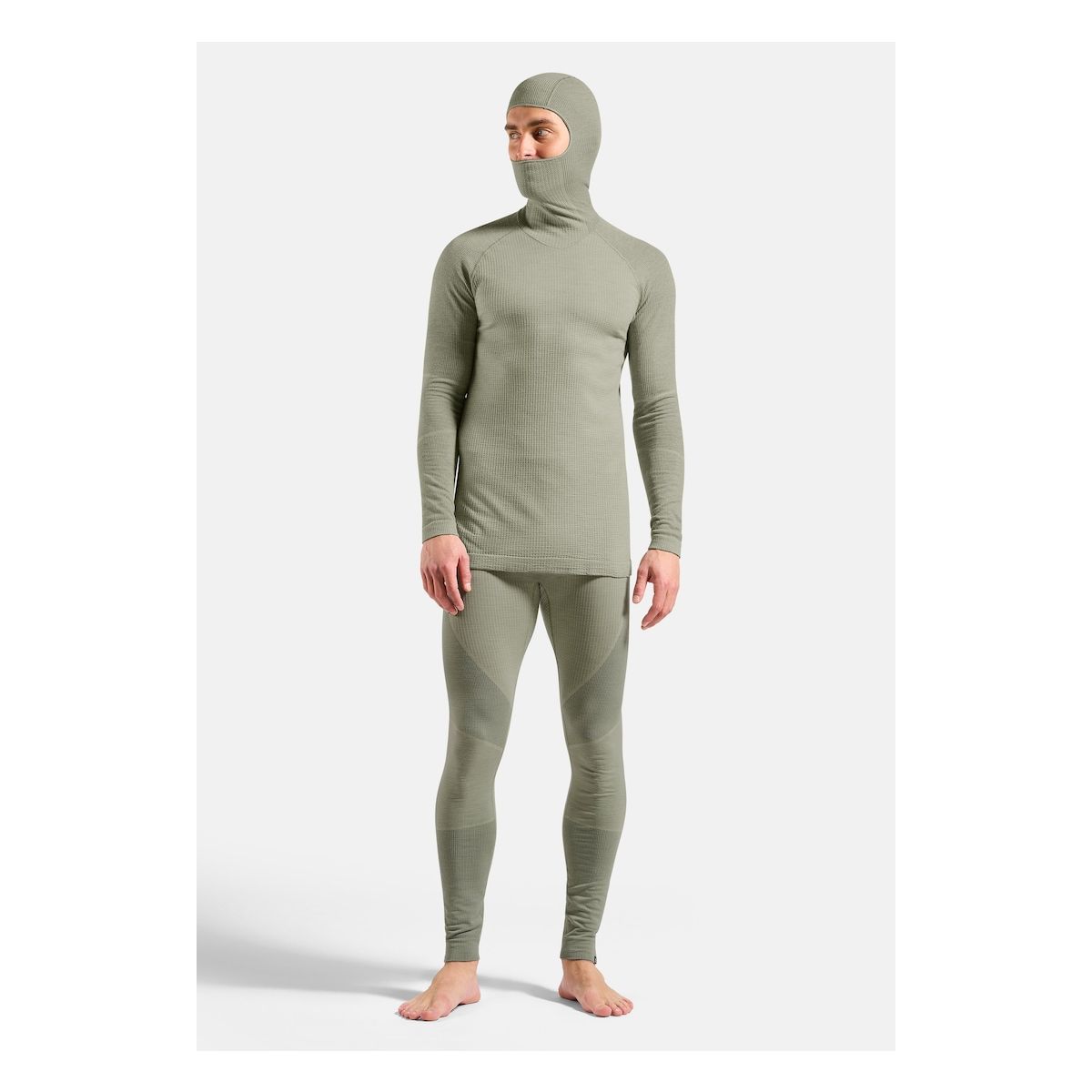 Odlo The Seamless Performance Wool Base Layer top With Facemask shadow (10876) S 112332-10876-S