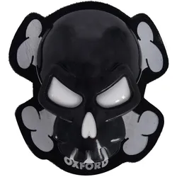 Oxford Knieschleifer Totenkopf, schwarz, Knieschleifer Paar, ideal für Rennen