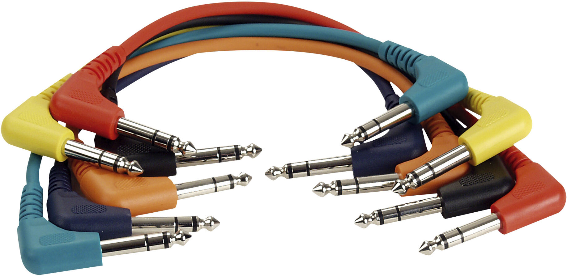 DAP Audio Fl42 – 6-Farbige Patchkabel, 90° Zu 90°, 90 Cm