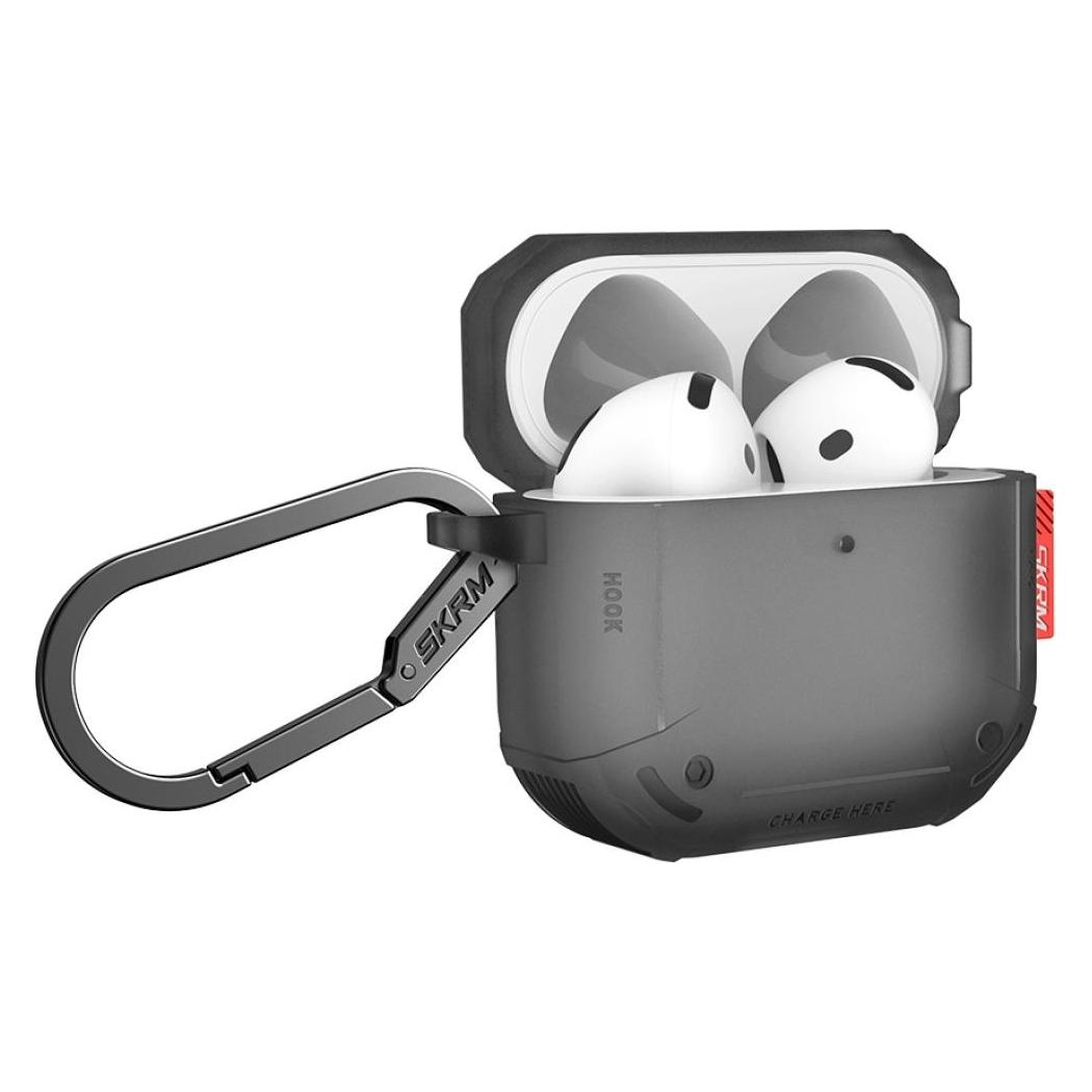 Skinarma Case Mecha CE for AirPods 4 smoke (Kopfhörer Hülle) (SK-AP4MECCE-SMK)