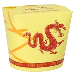 Starpak 500 Snackboxen `ASIA` rund 750 ml 9,6 cm x 9,8 cm x 8,6 cm `Dragon`