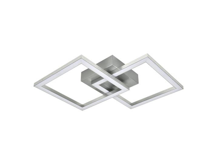 Nettlife Led-Deckenleuchte Mansell 33/33/6.2 cm, Silberfarben, Metall, LED integrated, 33x6.2x33 cm, Lampen & Leuchten, Innenbeleuchtung, Deckenleuchten, Deckenleuchten