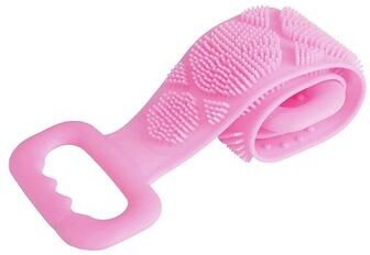 Lush Living Finds Double Sided Silicone Back Scrubber Bath Sponge Exfoliating Bath Brush pink 1 Pc