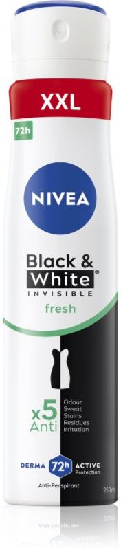 NIVEA Invisible Black & White Fresh spray anti-transpirant pour femme 250 ml