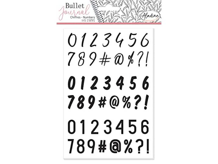 Aladine Bullet Journal Foam Stamps Numbers