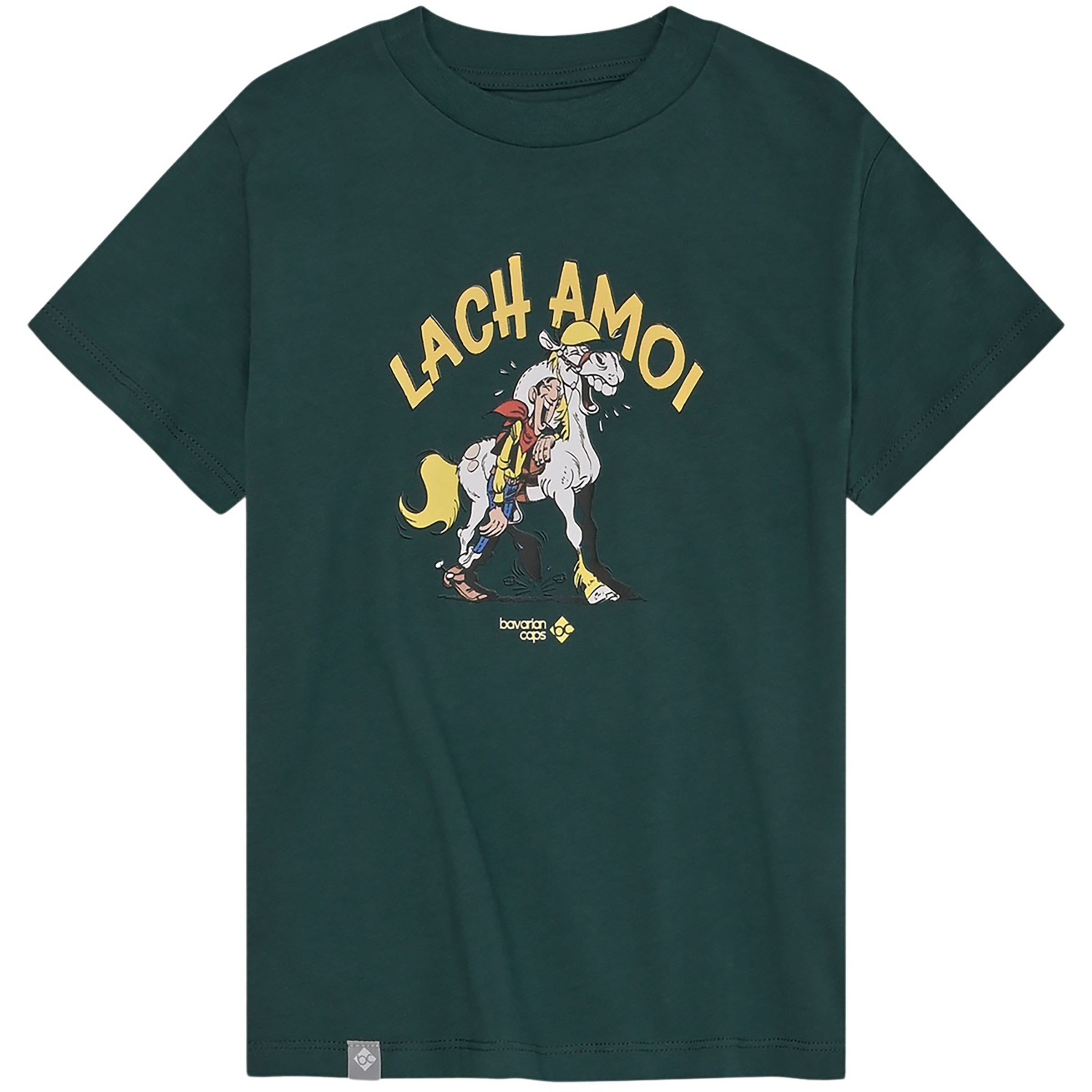 Bavarian Caps Lucky Luke: Lach Amoi Kinder T-Shirts gruen Größe 134 Lifestyle Hautfreundlich