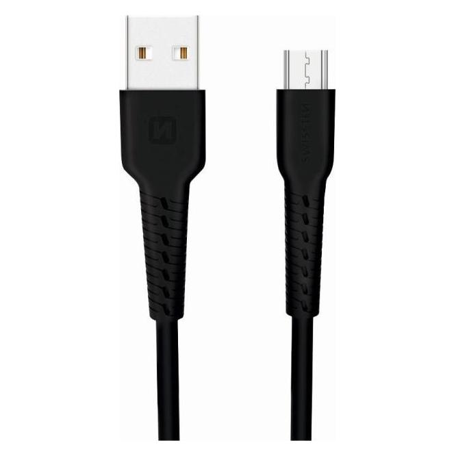 Swissten USB Auf Micro USB 1.0m Schwarzes Datenkabel (1 m, USB 1.0) (71505520)