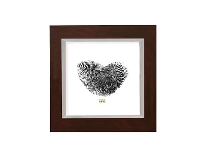 Deknudt Frames S41NH4 Fotolijst 20x20 Mahonie met zilveren binnenrand, kunststof fotokader