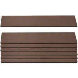 7er Set Latten für WPC-Sichtschutz Savoie, Bretter Windschutz, ca. 1qm, MVG-zertifiziert ~ 90cm, braun