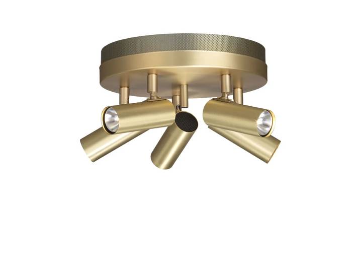 Örsjö Belysning Puck Pendelleuchte Messing matt, 5 Lampen