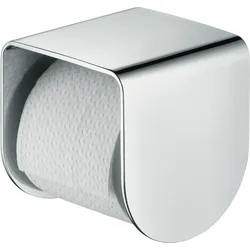 hansgrohe AXOR UNIVERSAL Accessories Toilettenpapierhalter, softsquare, mit Ablage, 42436950, Farbe: Brushed Brass