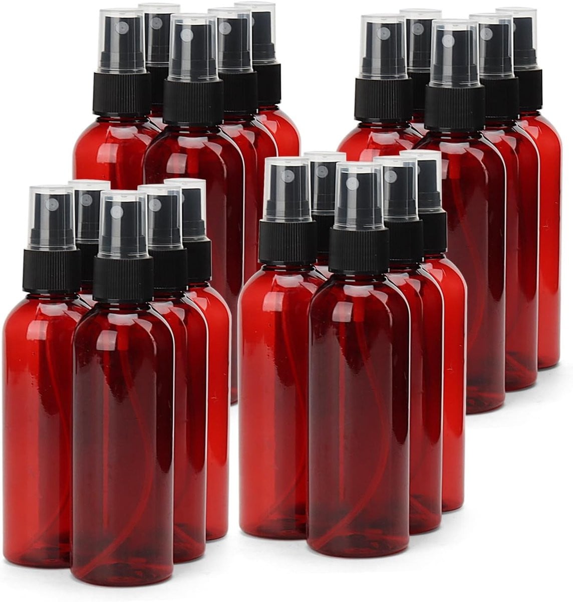 20 Stuks Bruine Sprayflessen 100ml - Herbruikbare Vernevelaar en Pompfles voor Thuis en Reizen